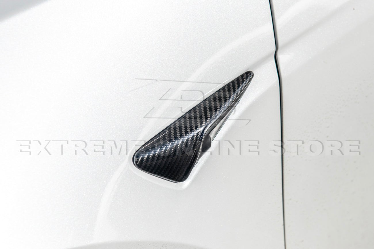 Tesla Model 3 / Model Y Carbon Fiber Exterior Door Camera Covers 2020-2024