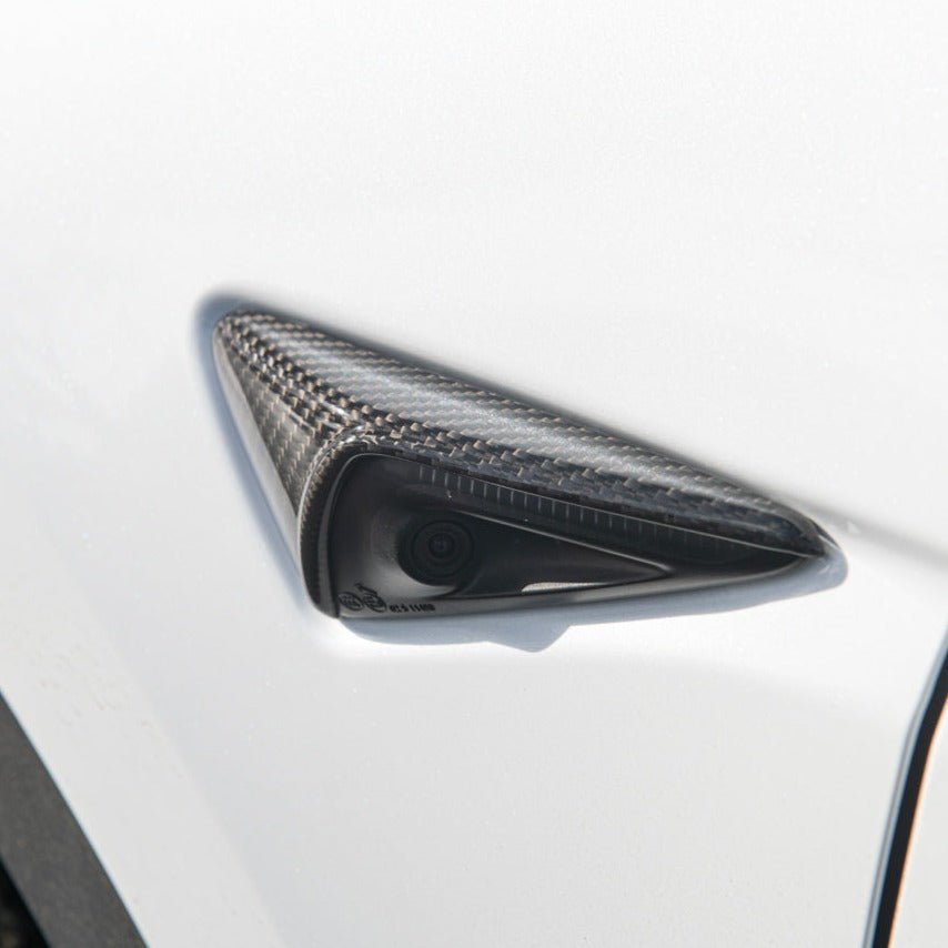 Tesla Model 3 / Model Y Carbon Fiber Exterior Door Camera Covers 2020-2024