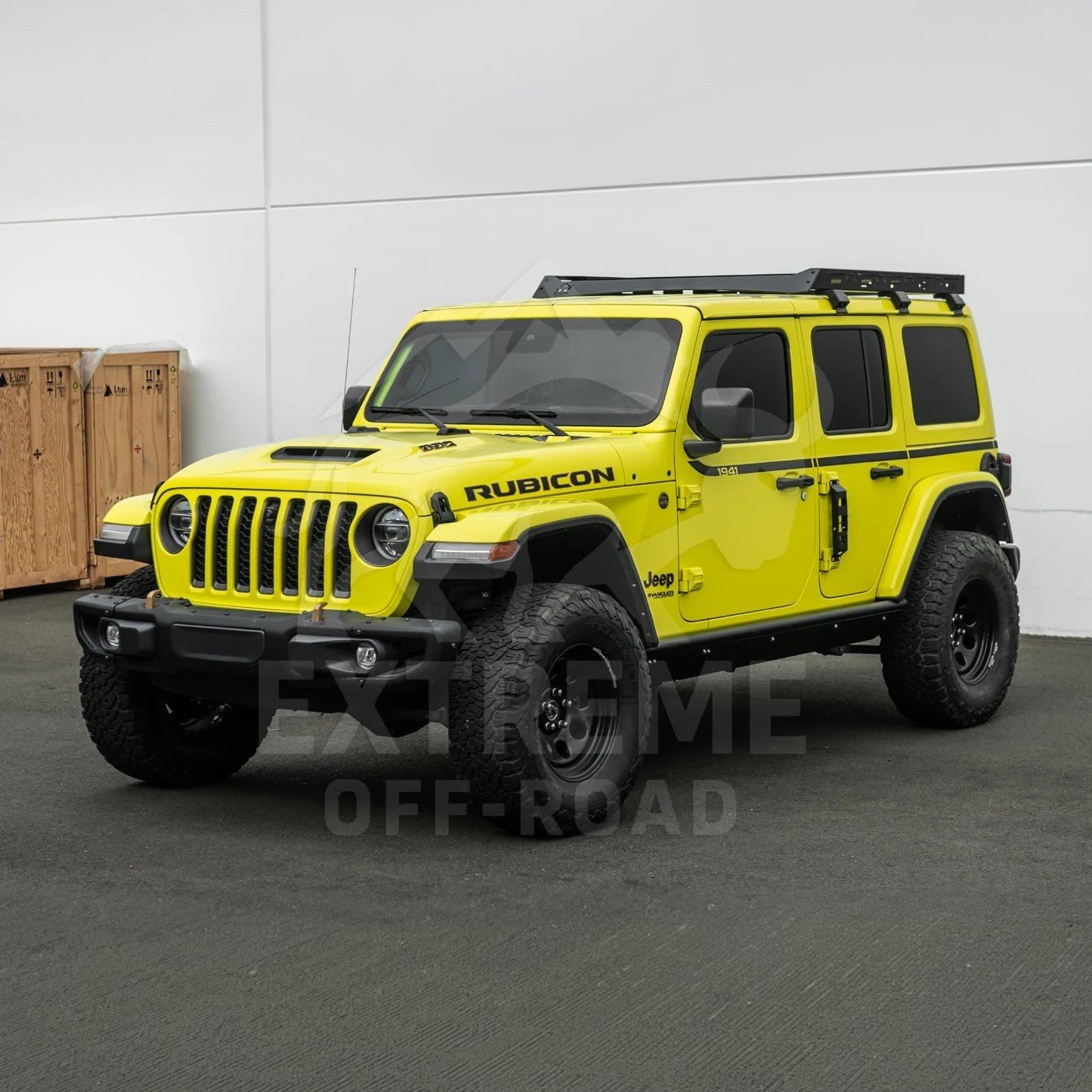 Jeep Wrangler JL Gladiator JT Carbon Steel Black Top Roof Cargo Rack 2018-Up