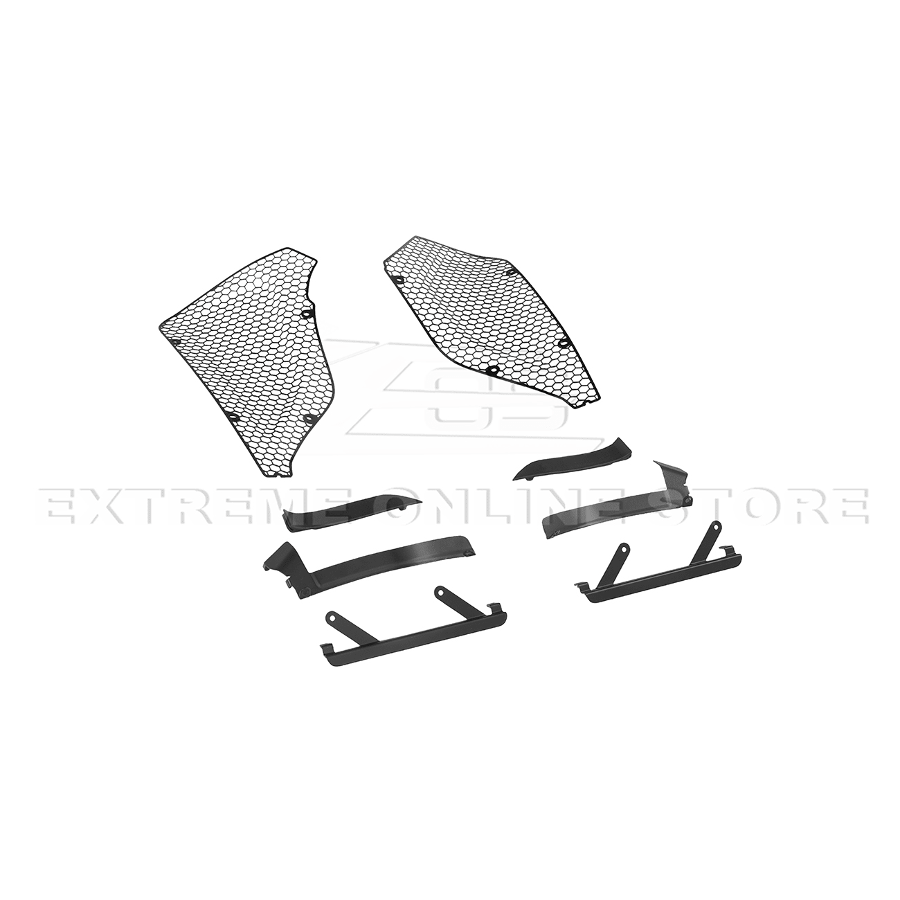 Chevrolet Corvette C8 Z06 E-Ray Aluminum Rear Side Intake Mesh Grille Inserts 2023-Up