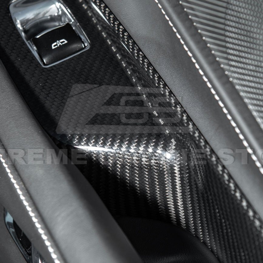Chevrolet Corvette C8 Dry Carbon Fiber Side Window Switch Control Panel Cover 2020-Up