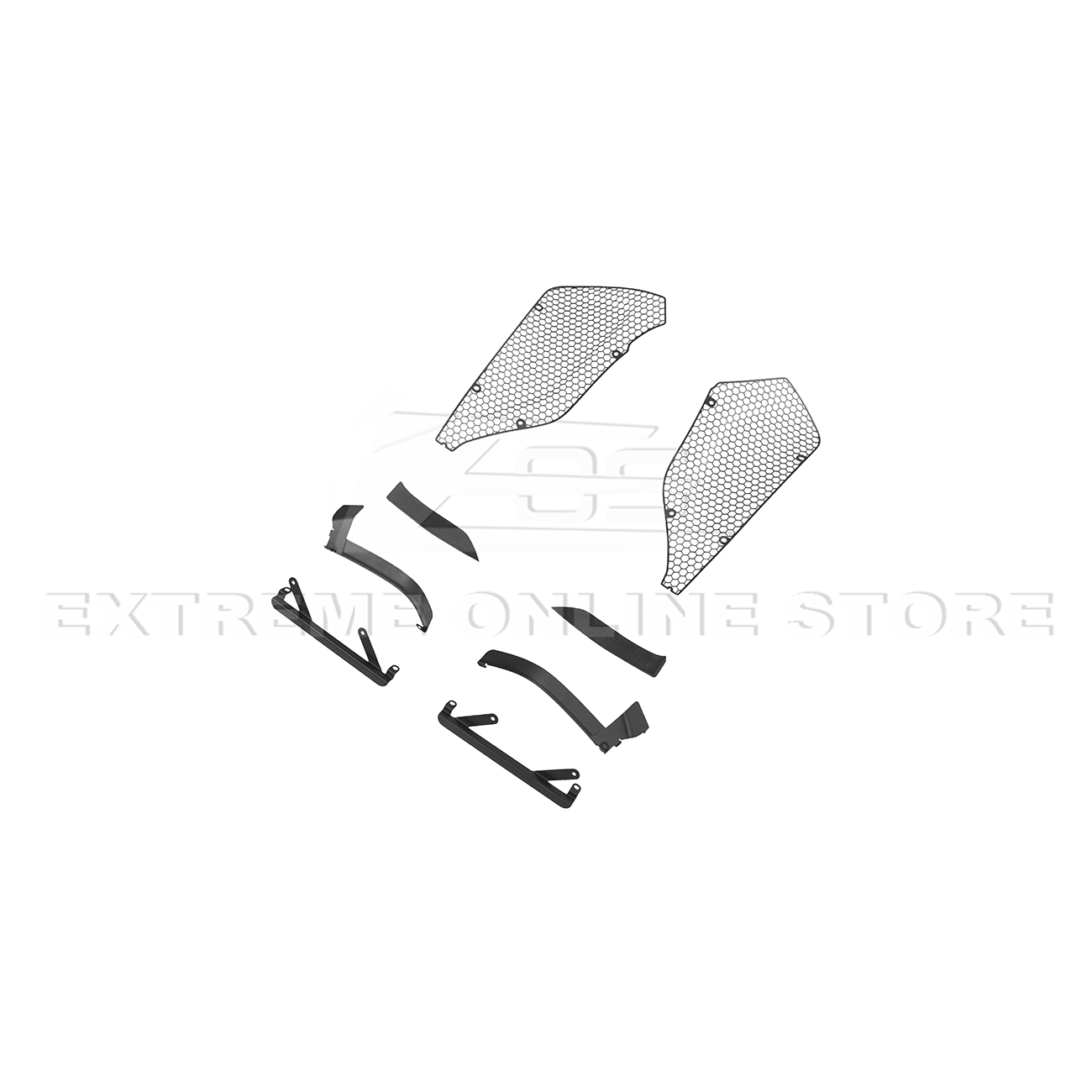 Chevrolet Corvette C8 Z06 E-Ray Aluminum Rear Side Intake Mesh Grille Inserts 2023-Up