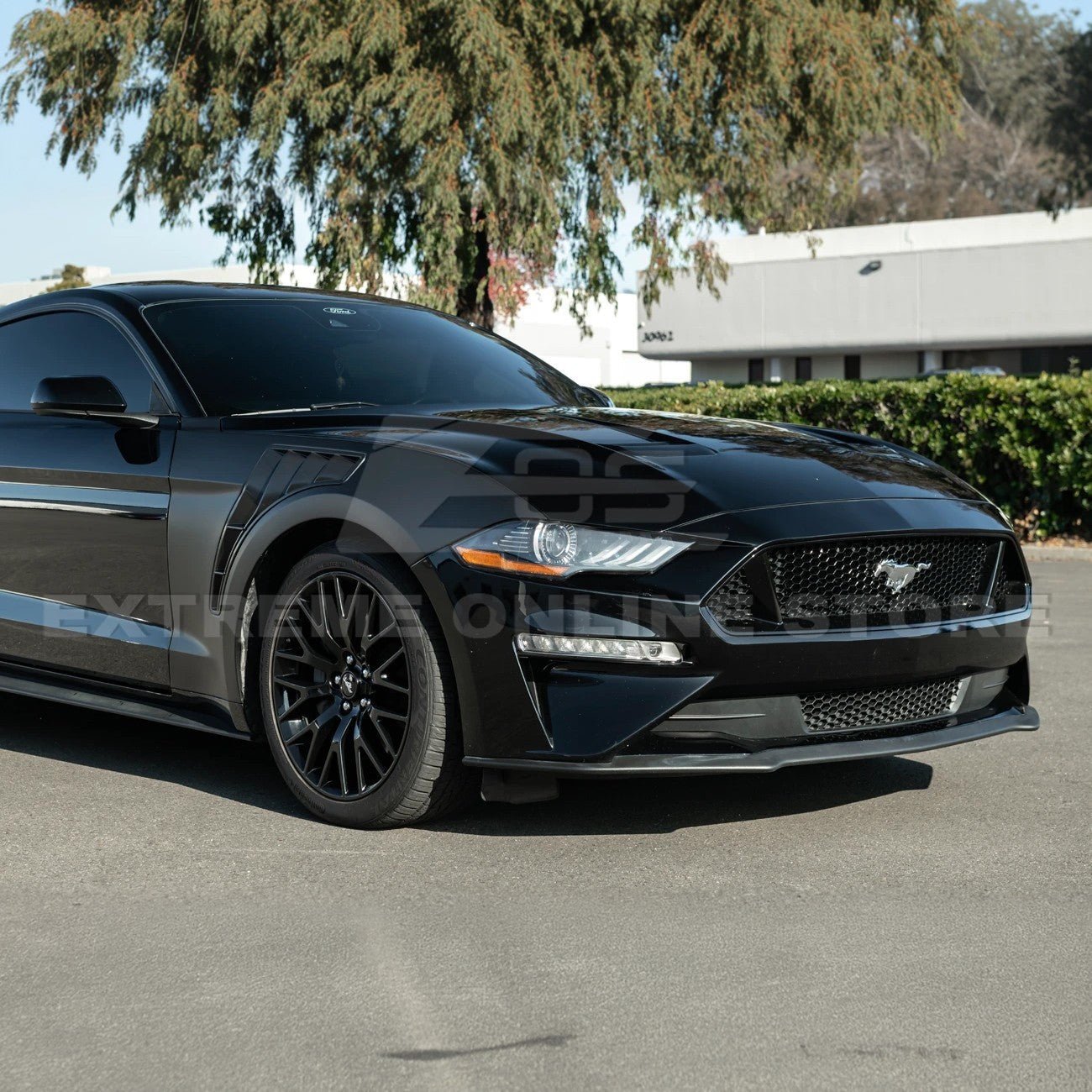 Mustang S550 GTD Style Primed Black Front Side Vented Fenders 2018-2023