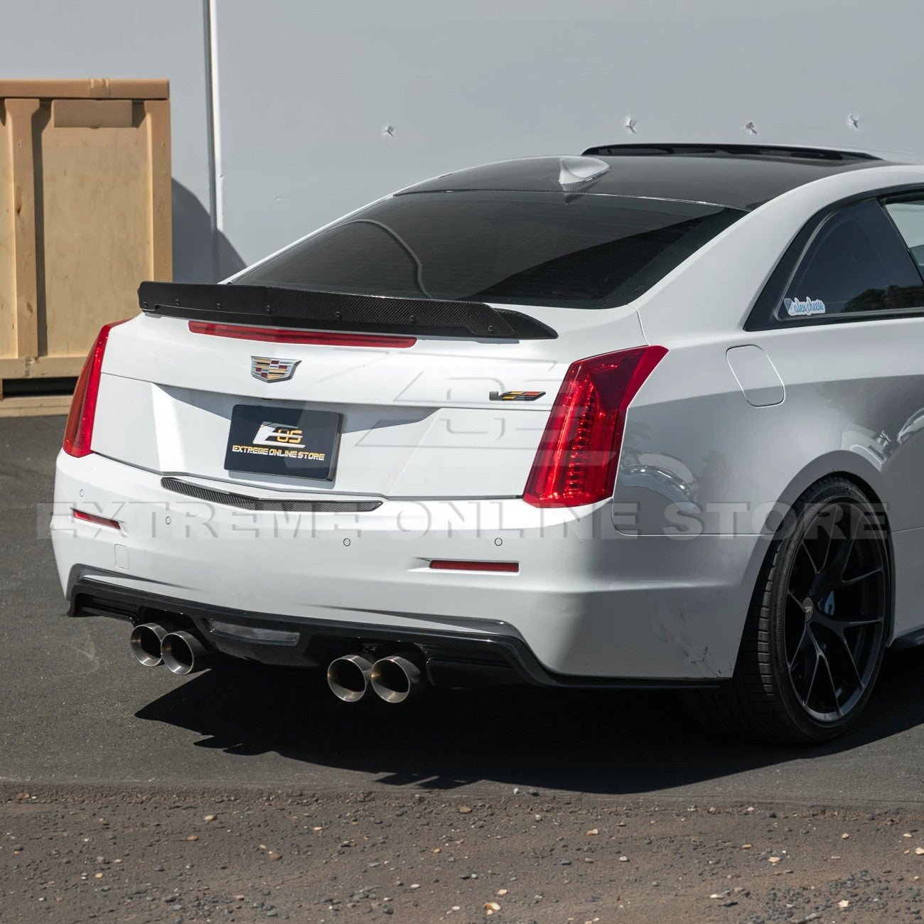 Cadillac ATS ATS-V Coupe Dry Carbon Fiber Rear Trunk Applique Insert Trim 2015-2019