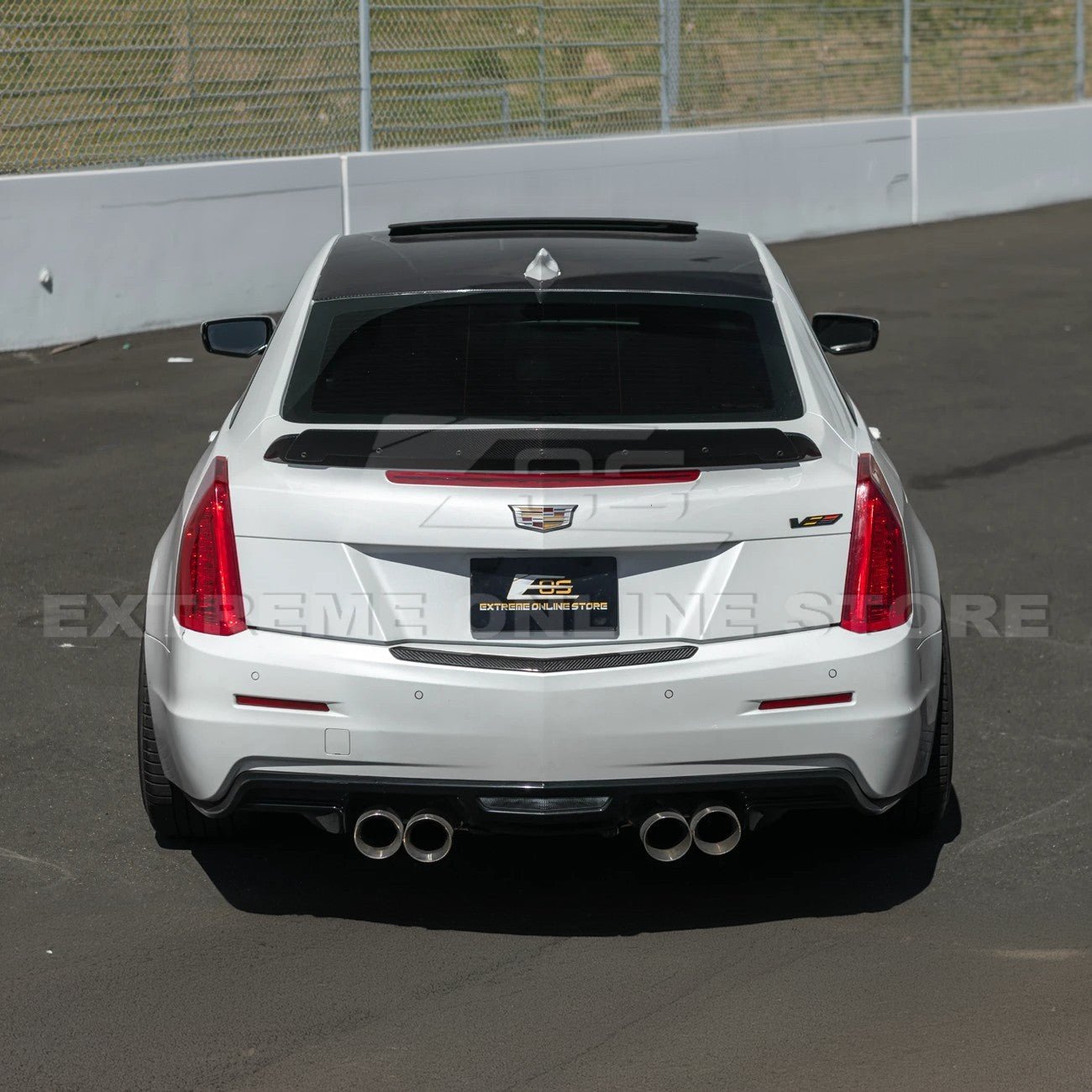 Cadillac ATS ATS-V Coupe Dry Carbon Fiber Rear Trunk Applique Insert Trim 2015-2019