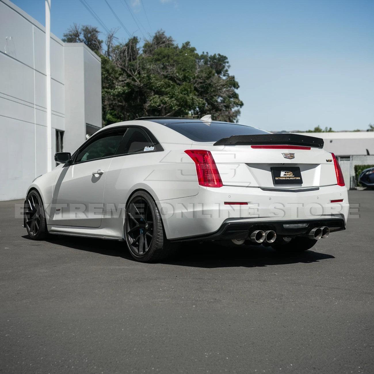 Cadillac ATS ATS-V Coupe Dry Carbon Fiber Rear Trunk Applique Insert Trim 2015-2019