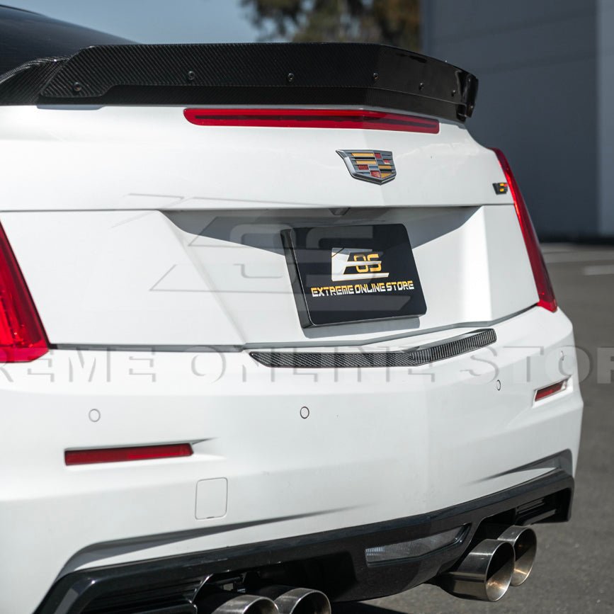 Cadillac ATS ATS-V Coupe Dry Carbon Fiber Rear Trunk Applique Insert Trim 2015-2019