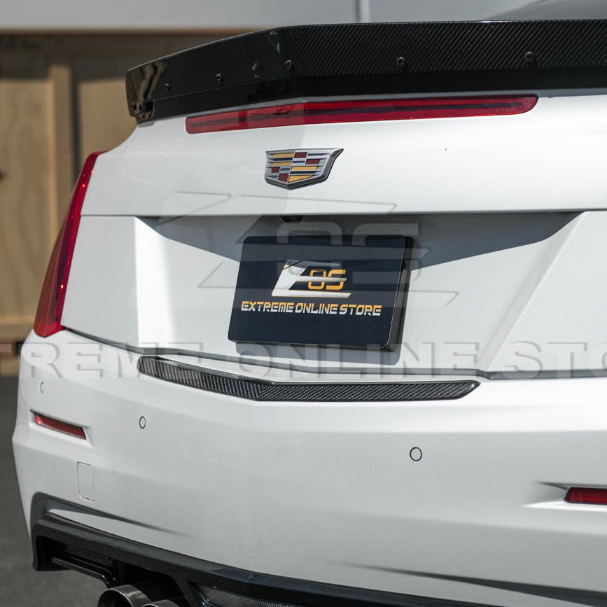 Cadillac ATS ATS-V Coupe Dry Carbon Fiber Rear Trunk Applique Insert Trim 2015-2019