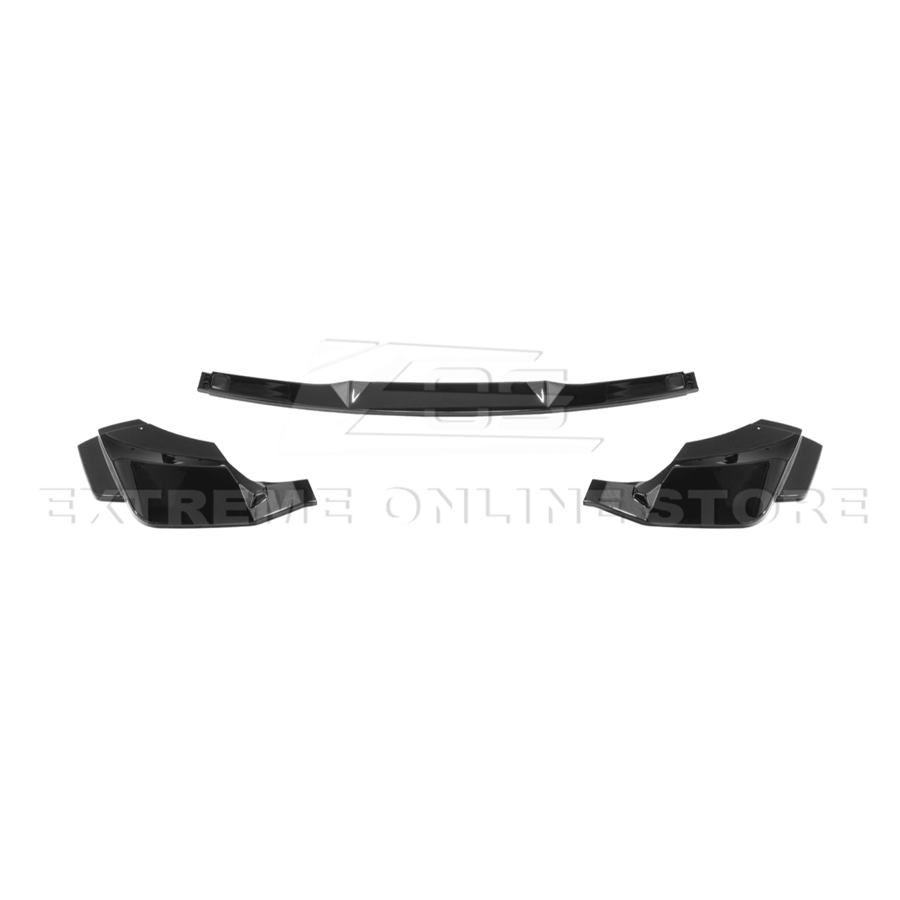 Chevrolet Corvette C8 Performance Style Matte Black Rear Diffuser Lip Winglet Kit 2020-2026