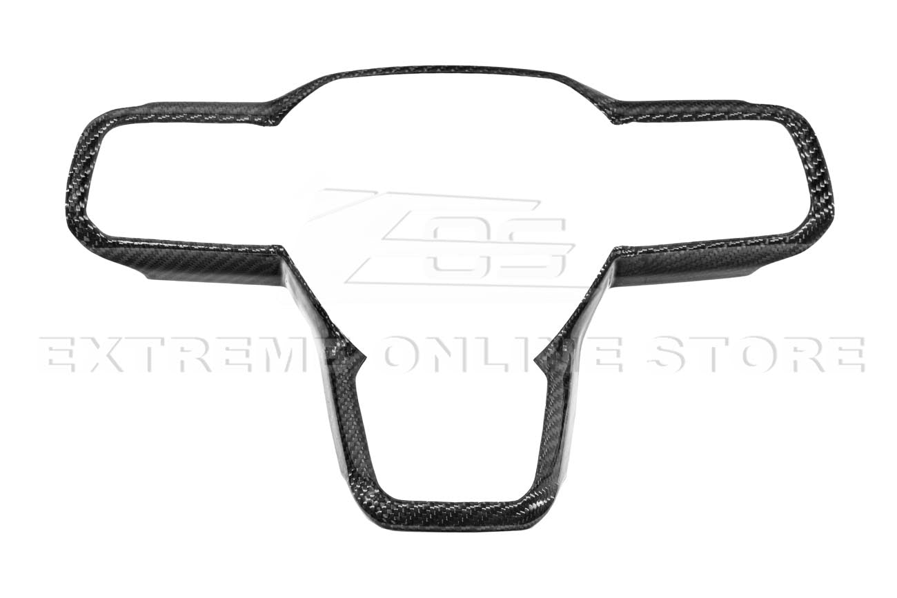 Ford Mustang S650 Factory Style Carbon Fiber Steering Wheel Trim Cover 2024-Up