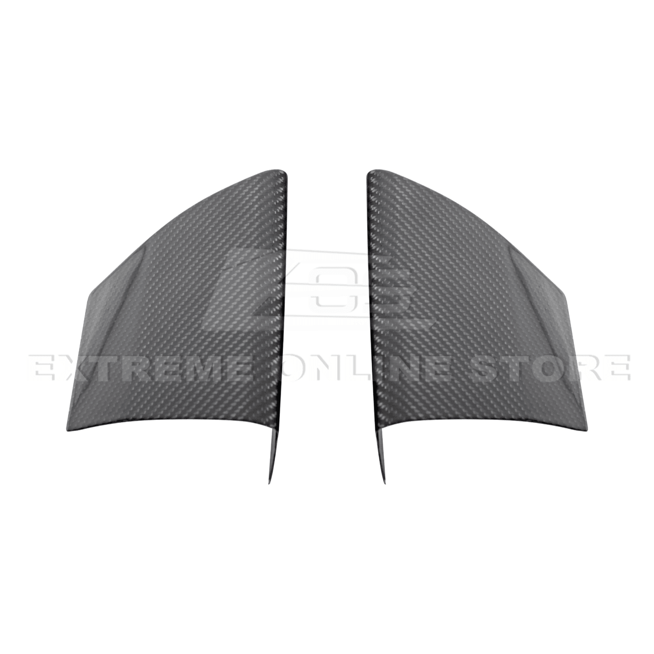 Ford Mustang S550 GT350 Style Dry Carbon Fiber Front Upper Grille Inserts 2015-2020