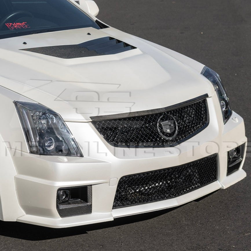 Cadillac CTS-V Sigma II Carbon Package Style Dry Carbon Fiber Front Fog Light Covers 2009-2015