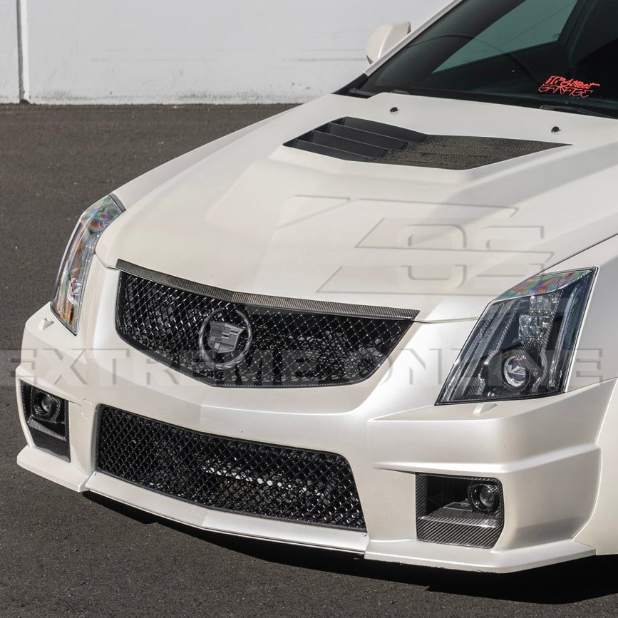 Cadillac CTS-V Sigma II Carbon Package Style Dry Carbon Fiber Front Fog Light Covers 2009-2015