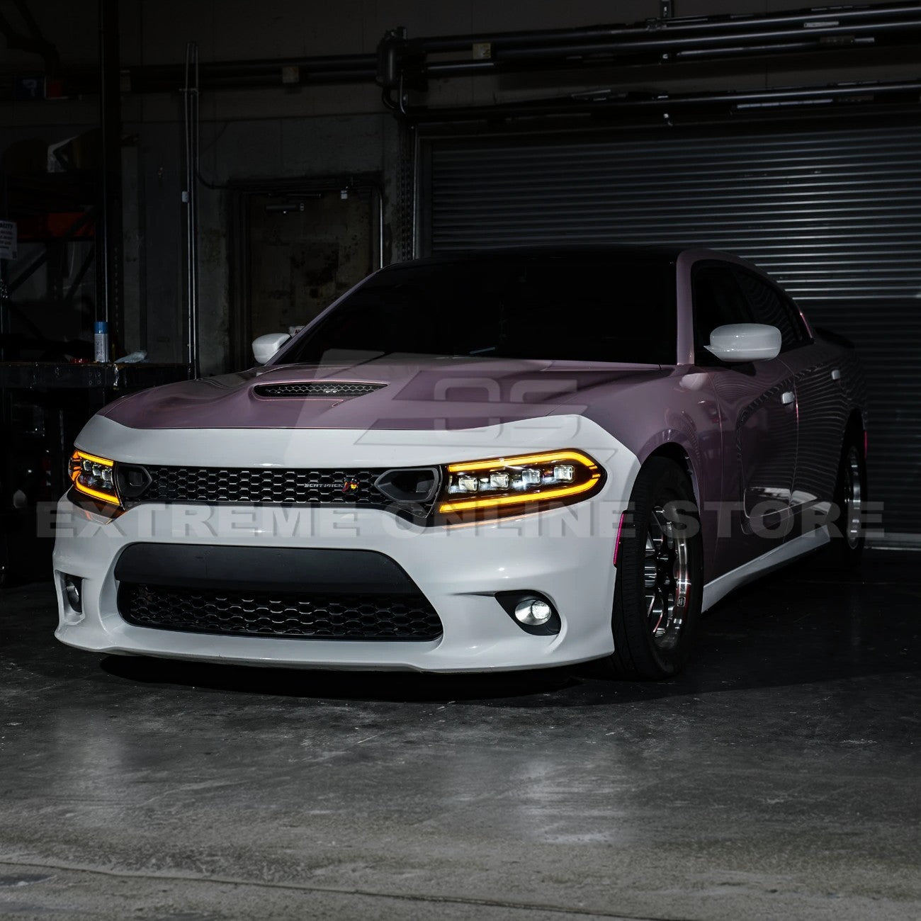 Charger LED DRL Sequential Signal Projector Headlights 2015-2023