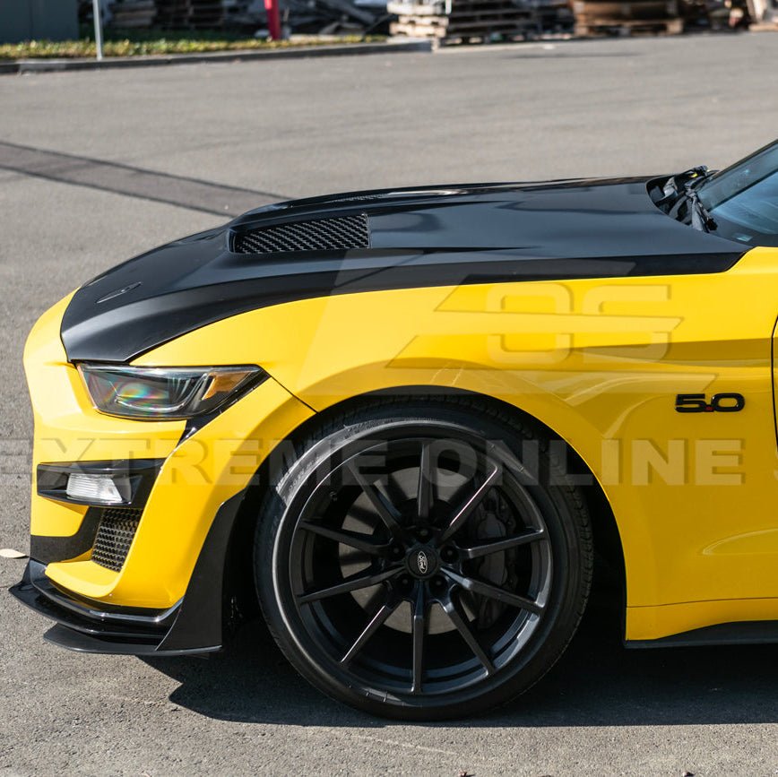 Mustang S550 S650 GTD Style Aluminum Front Hood Vented Cover 2015-2017