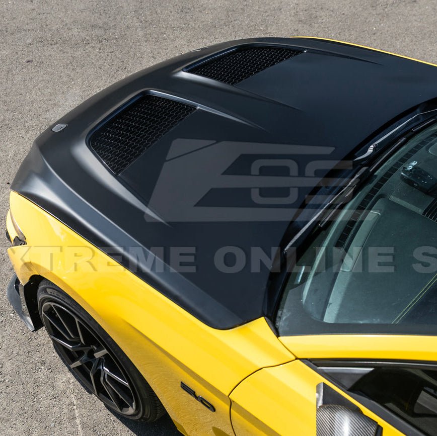 Mustang S550 S650 GTD Style Aluminum Front Hood Vented Cover 2015-2017