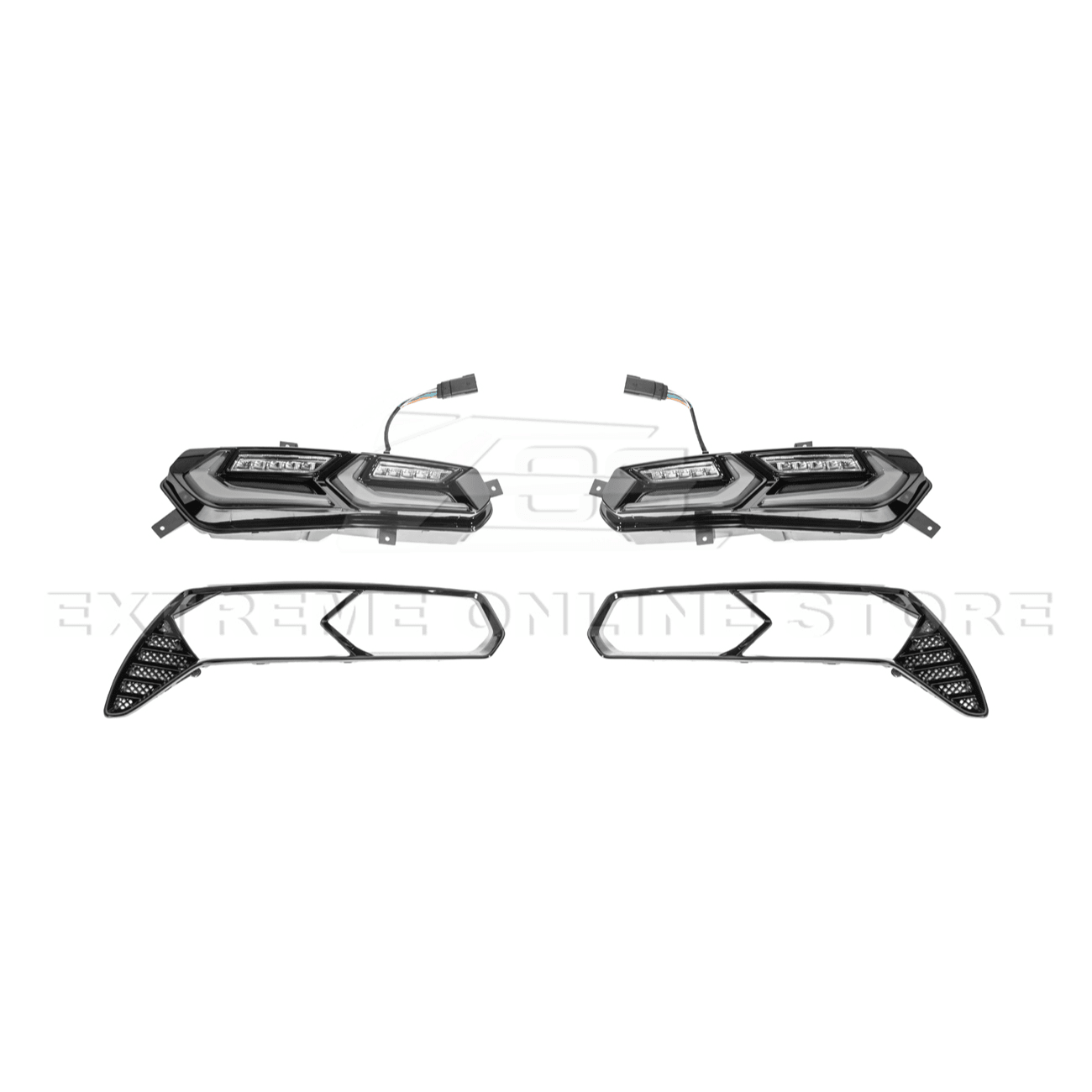Chevrolet Corvette C7 GM Factory Style Smoke Clear Lens Rear Taillight 2014-2019