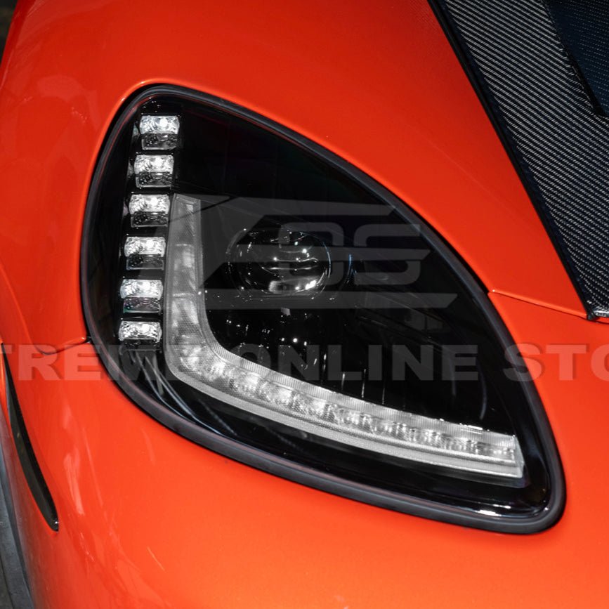 Corvette C6 C7 Style Projector LED Sequential Signal Turn Headlights 2005-2013