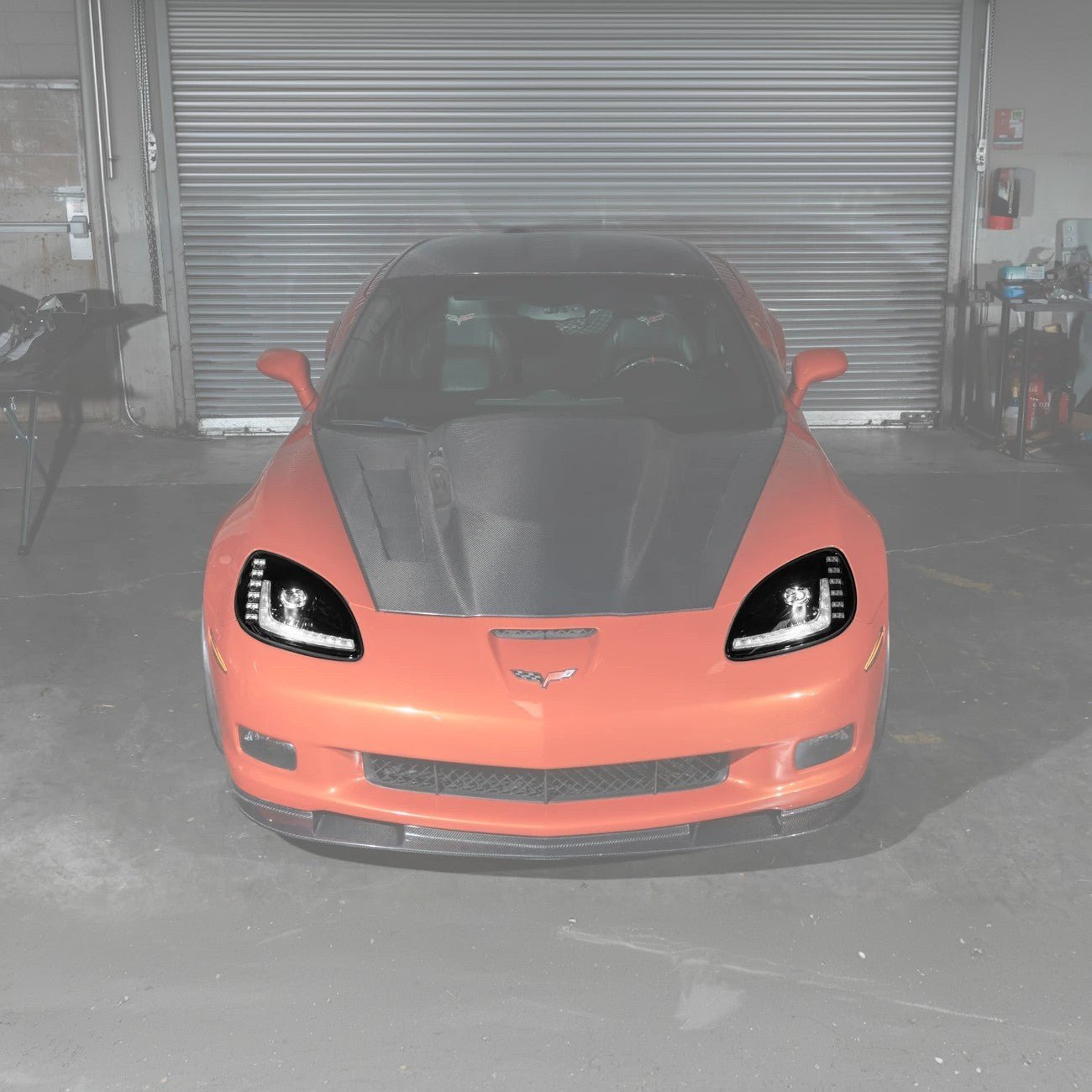 Corvette C6 C7 Style Projector LED Sequential Signal Turn Headlights 2005-2013