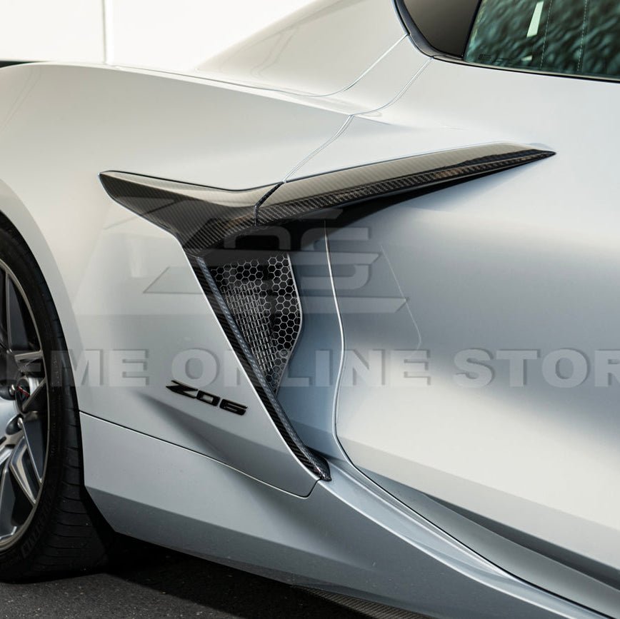 Chevrolet Corvette C8 Z06 E-Ray Aluminum Rear Side Intake Mesh Grille Inserts 2023-Up