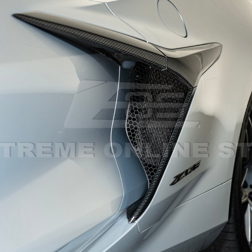 Chevrolet Corvette C8 Z06 E-Ray Aluminum Rear Side Intake Mesh Grille Inserts 2023-Up
