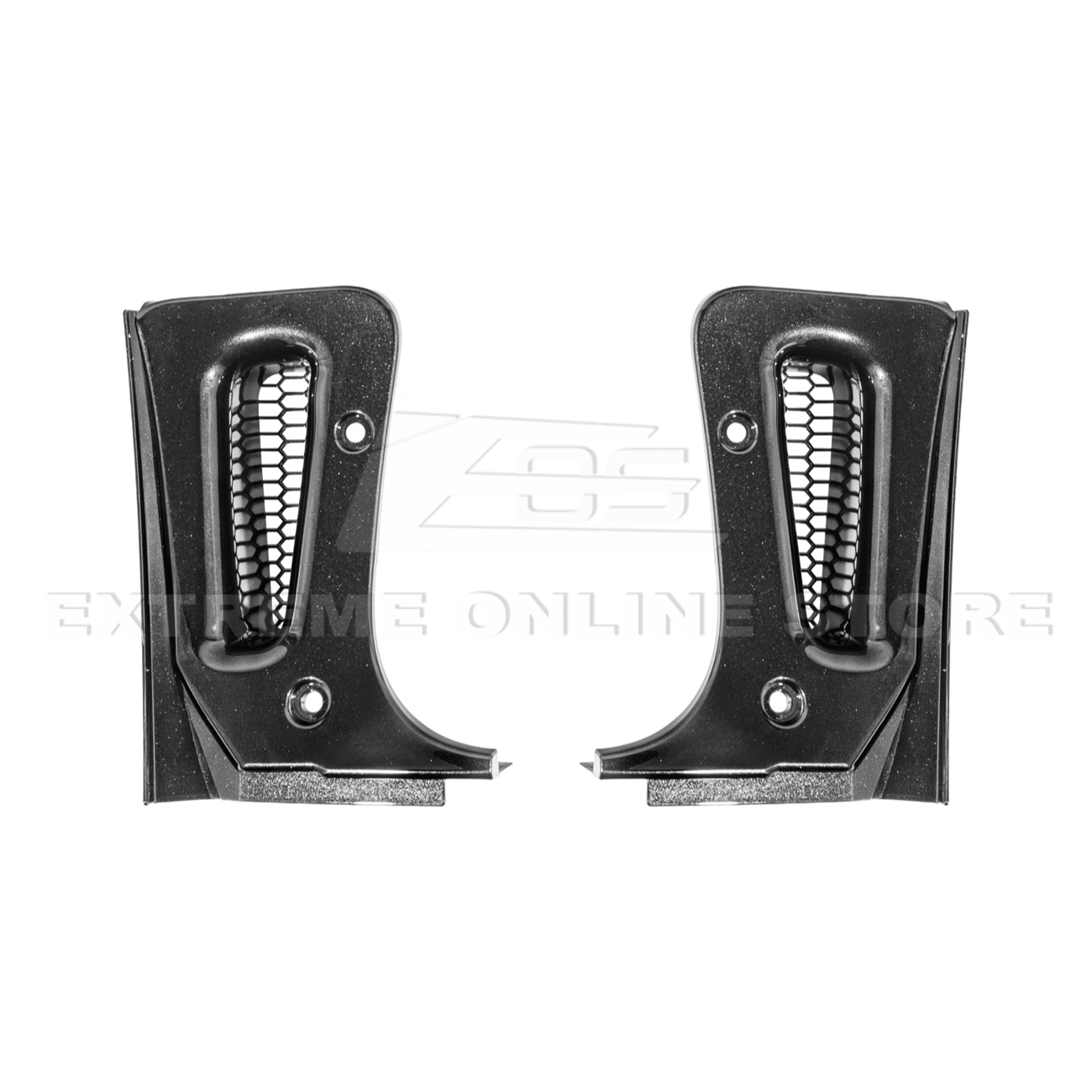 Corvette C8 Z06 XL Extended Rear Mud Flap Guards Matte Black 2023-Up
