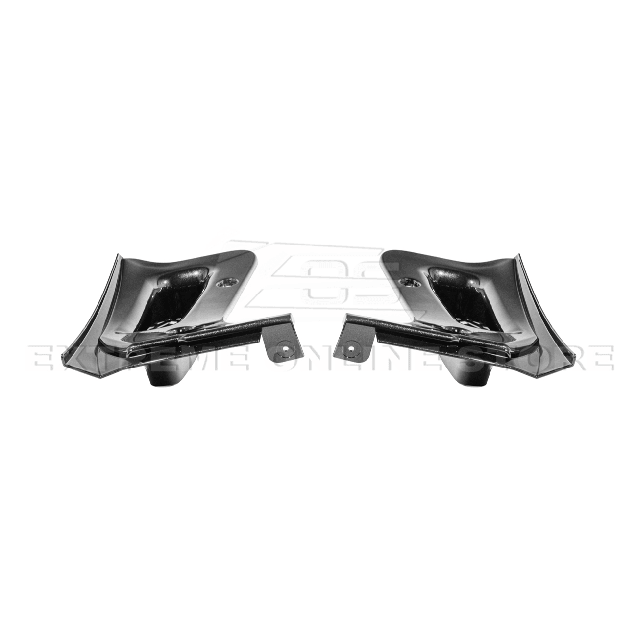 Corvette C8 Z06 XL Extended Rear Mud Flap Guards Matte Black 2023-Up