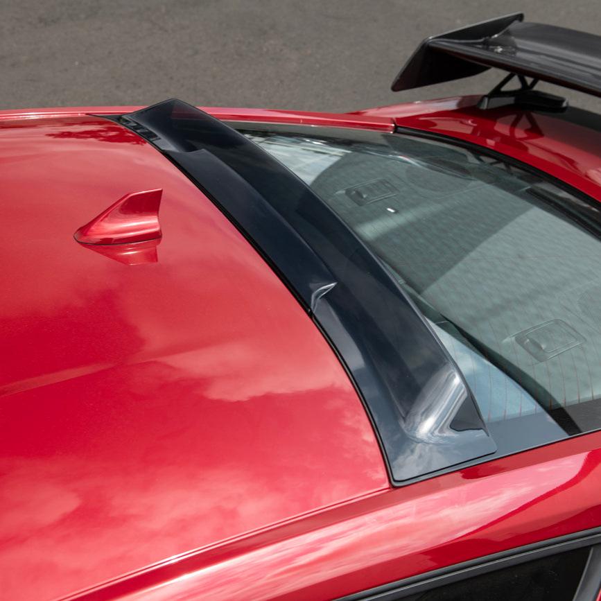 Ford Mustang S650 EOS Style Tinted Black Rear Roof Window Visor 2024-Up
