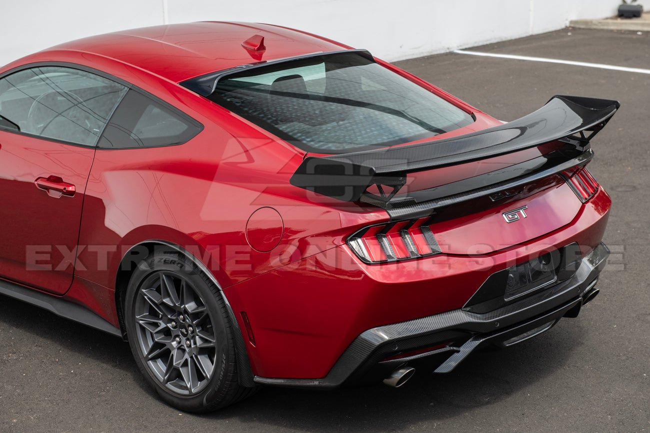 Ford Mustang S650 EOS Style Tinted Black Rear Roof Window Visor 2024-Up