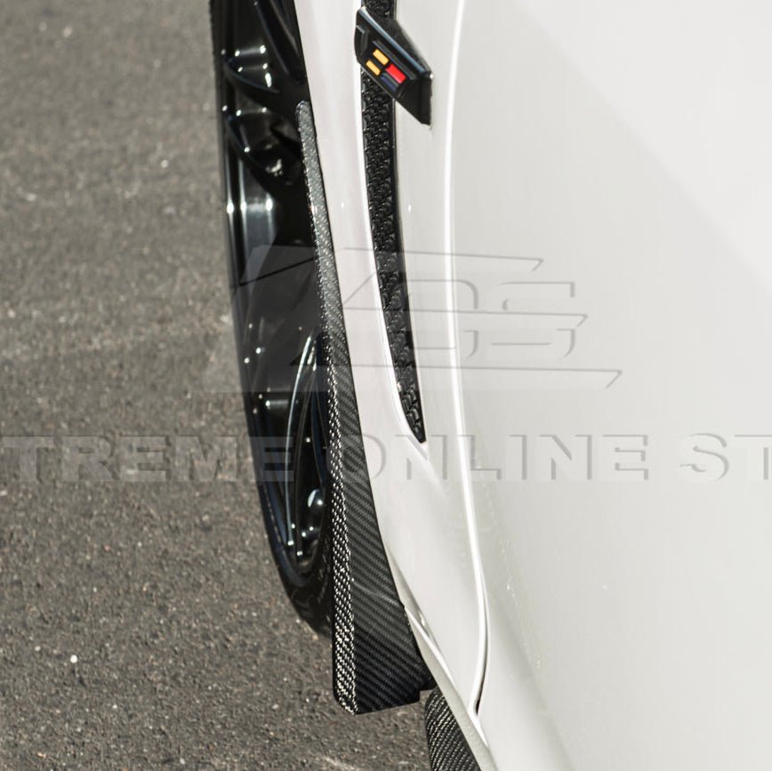 Cadillac CTS-V Carbon Fiber Front Mud Flaps Splash Guards 2016-2019