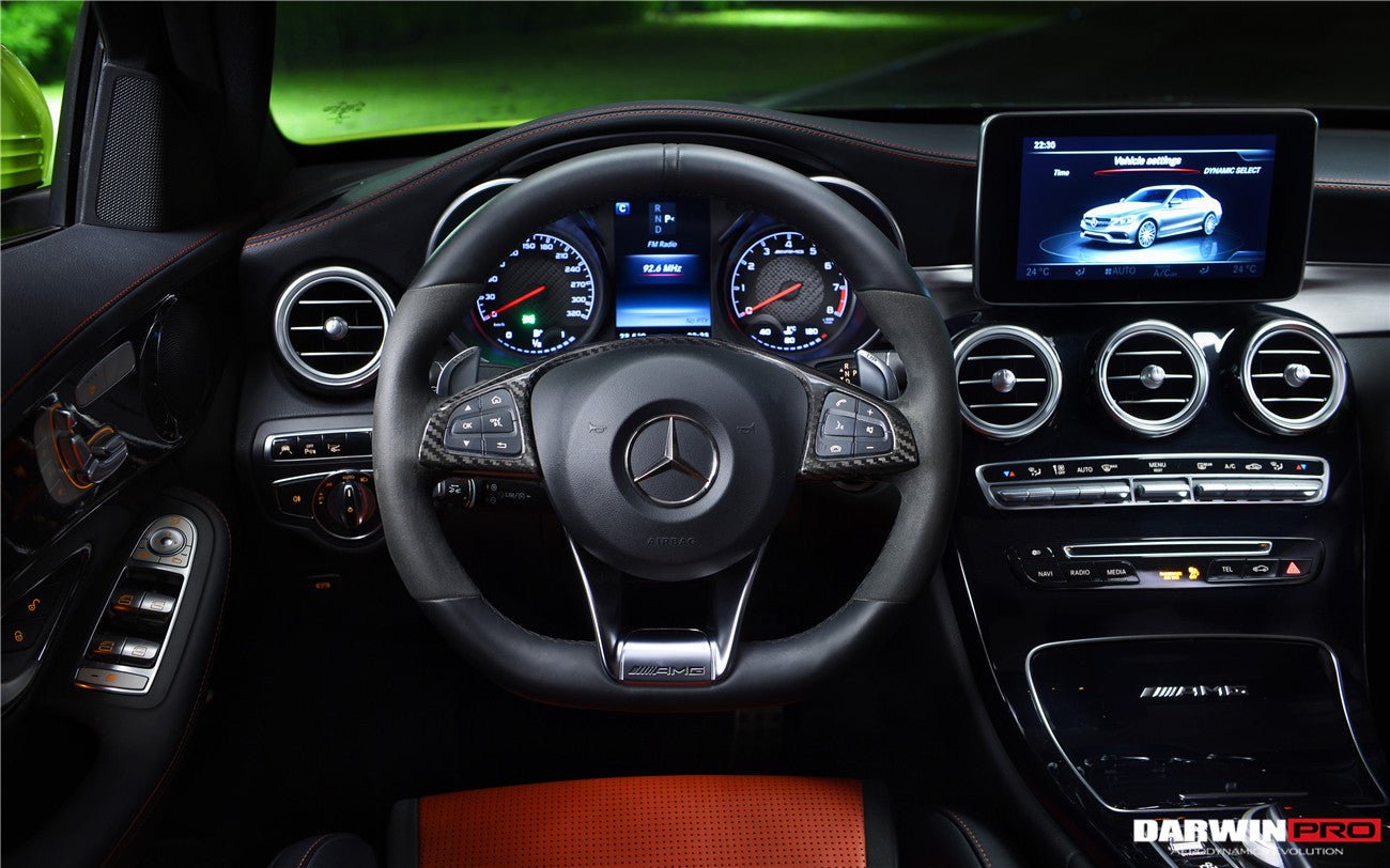 Mercedes Benz AMG Steering Wheel Trim (W205 C63) | Carbon Fiber Interior | 2015 - 2018