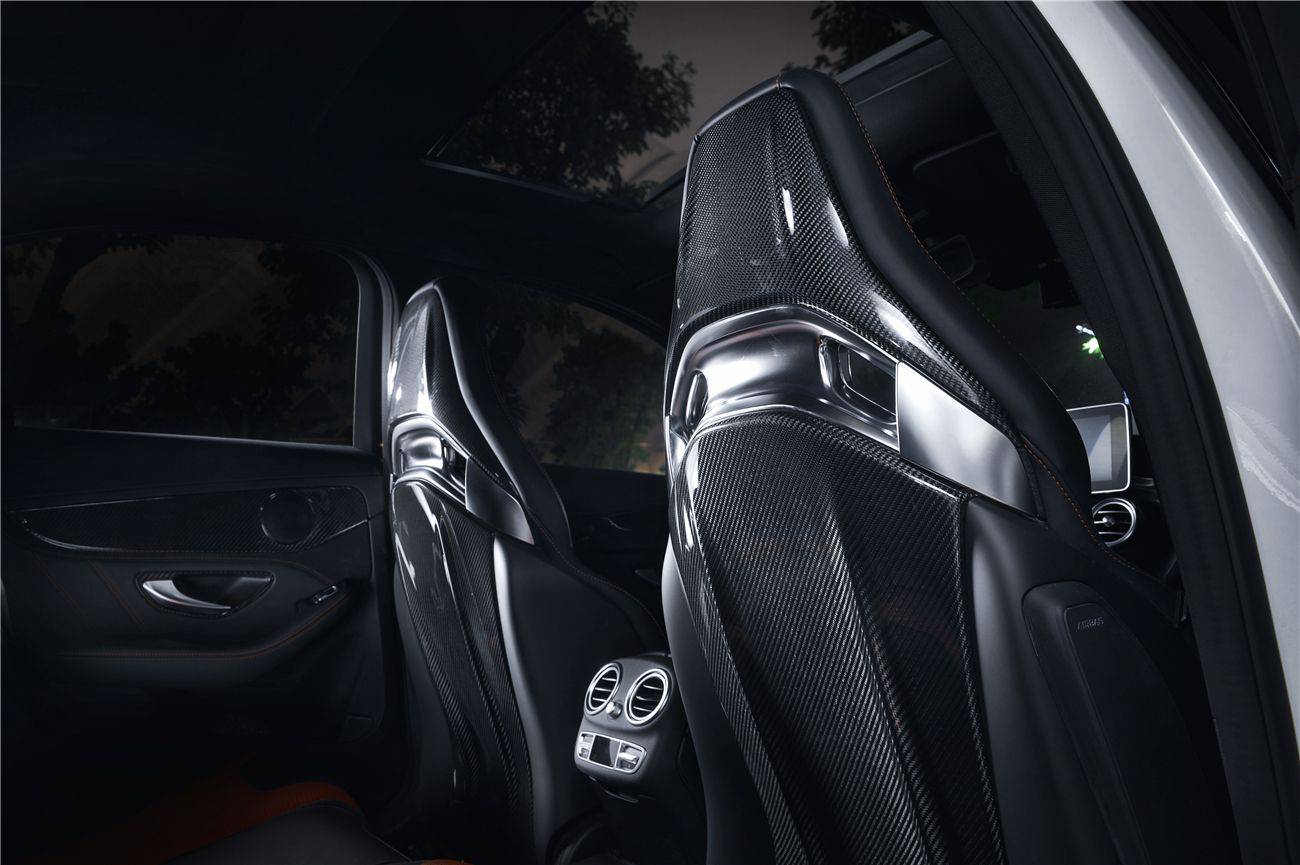 2015-2021 Mercedes Benz C63 & CLA45 & A45 AMG Sedan Carbon Fiber Seat-back Cover - Carbonado