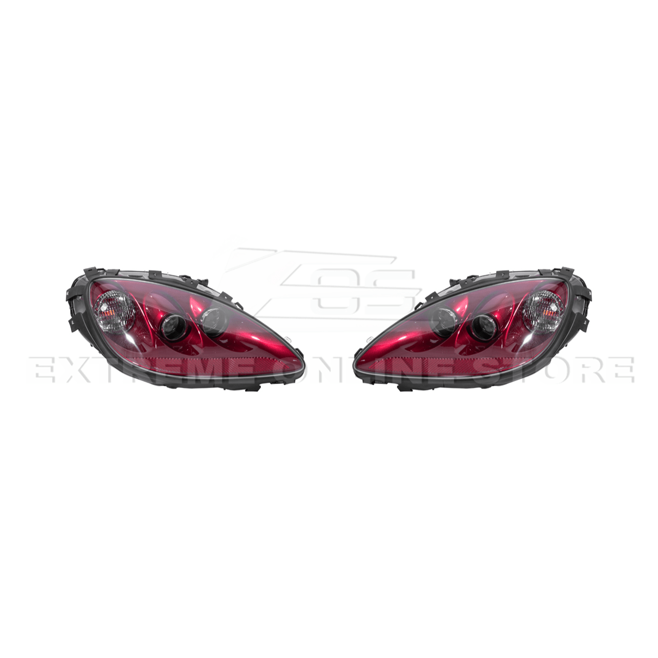 Chevrolet Corvette C6 OEM Style Clear Lens Painted Housing HID Headlights 2005-2013