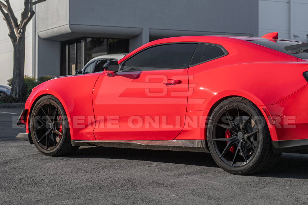 Chevrolet Camaro ZL1 ZL1 1LE Factory Style Carbon Fiber Side Skirts Rocker Panels 2016-2024