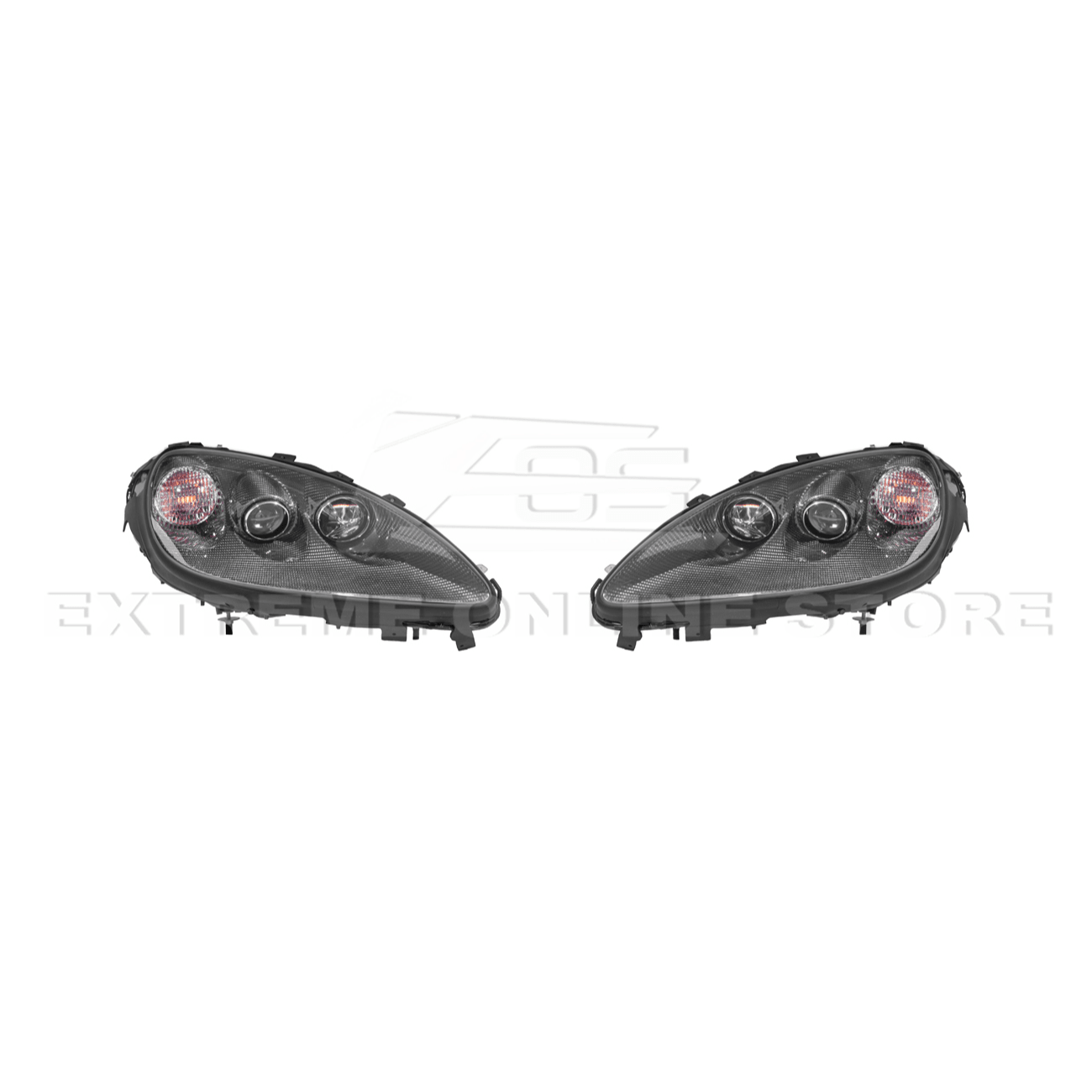 Chevrolet Corvette C6 OEM Style Clear Lens Painted Housing HID Headlights 2005-2013