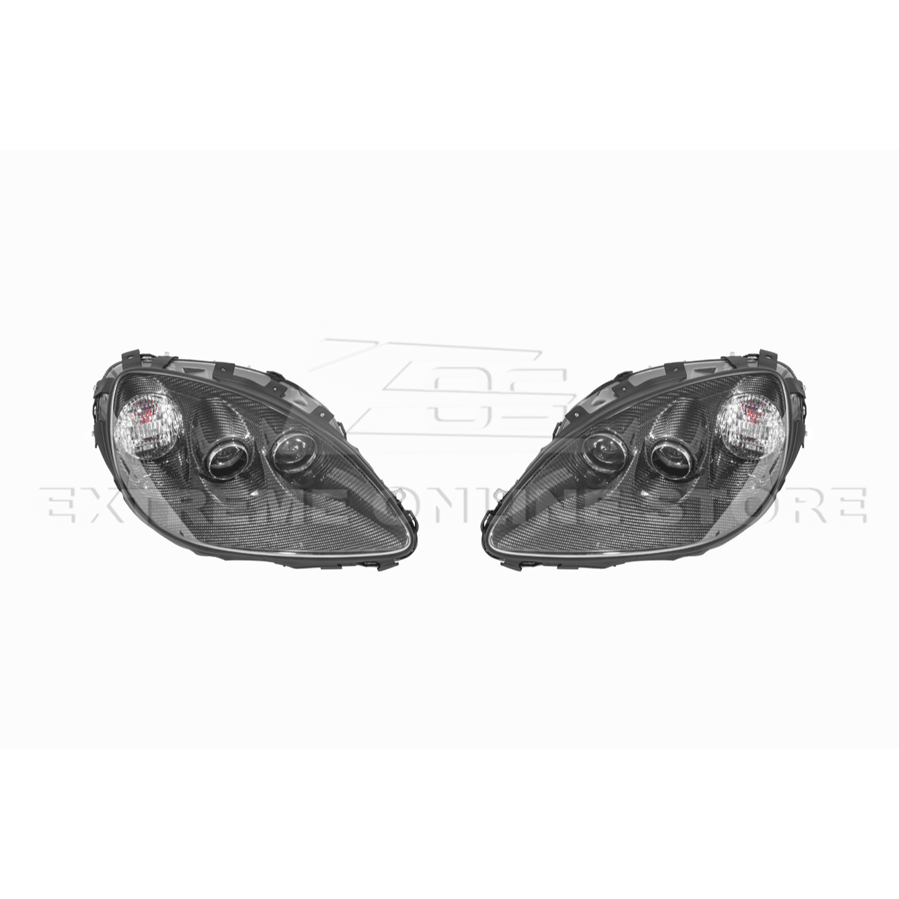 Chevrolet Corvette C6 OEM Style Clear Lens Painted Housing HID Headlights 2005-2013