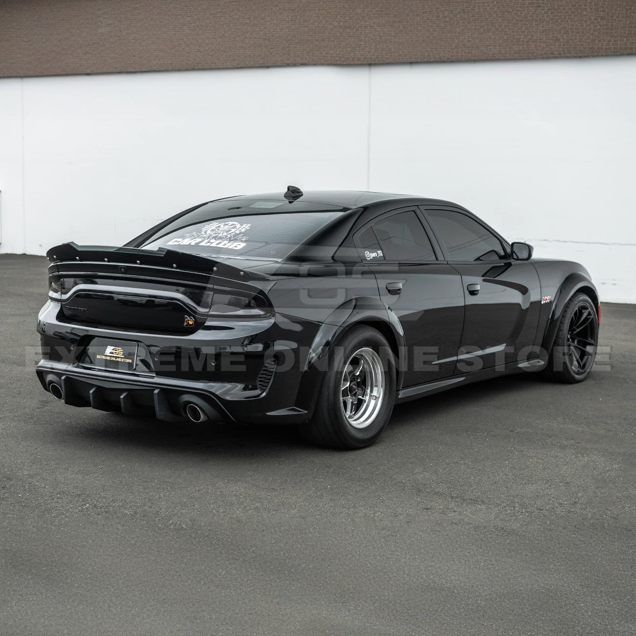Dodge Charger Widebody SRT Performance Style Matte Gloss Black Rear Bumper Exhaust Diffuser 2020-Up
