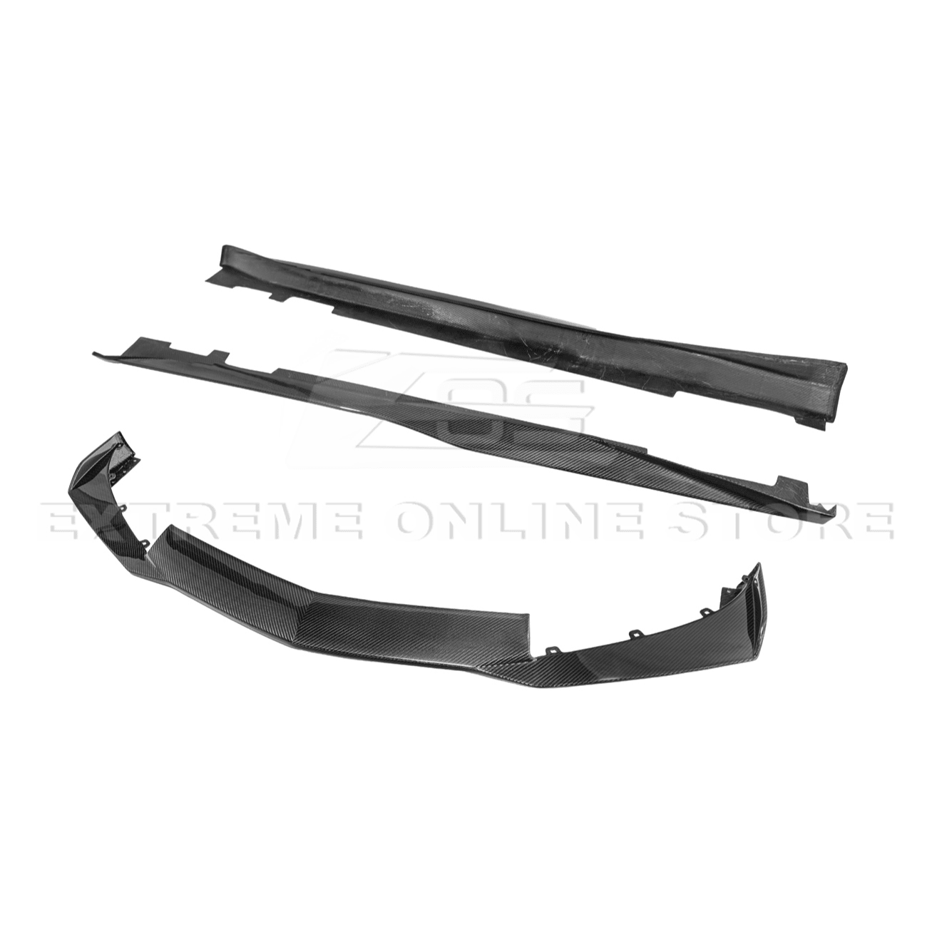 Chevrolet Camaro ZL1 1LE Style Carbon Fiber Front Lip Splitter Side Skirts Aero Kit 2016-2024