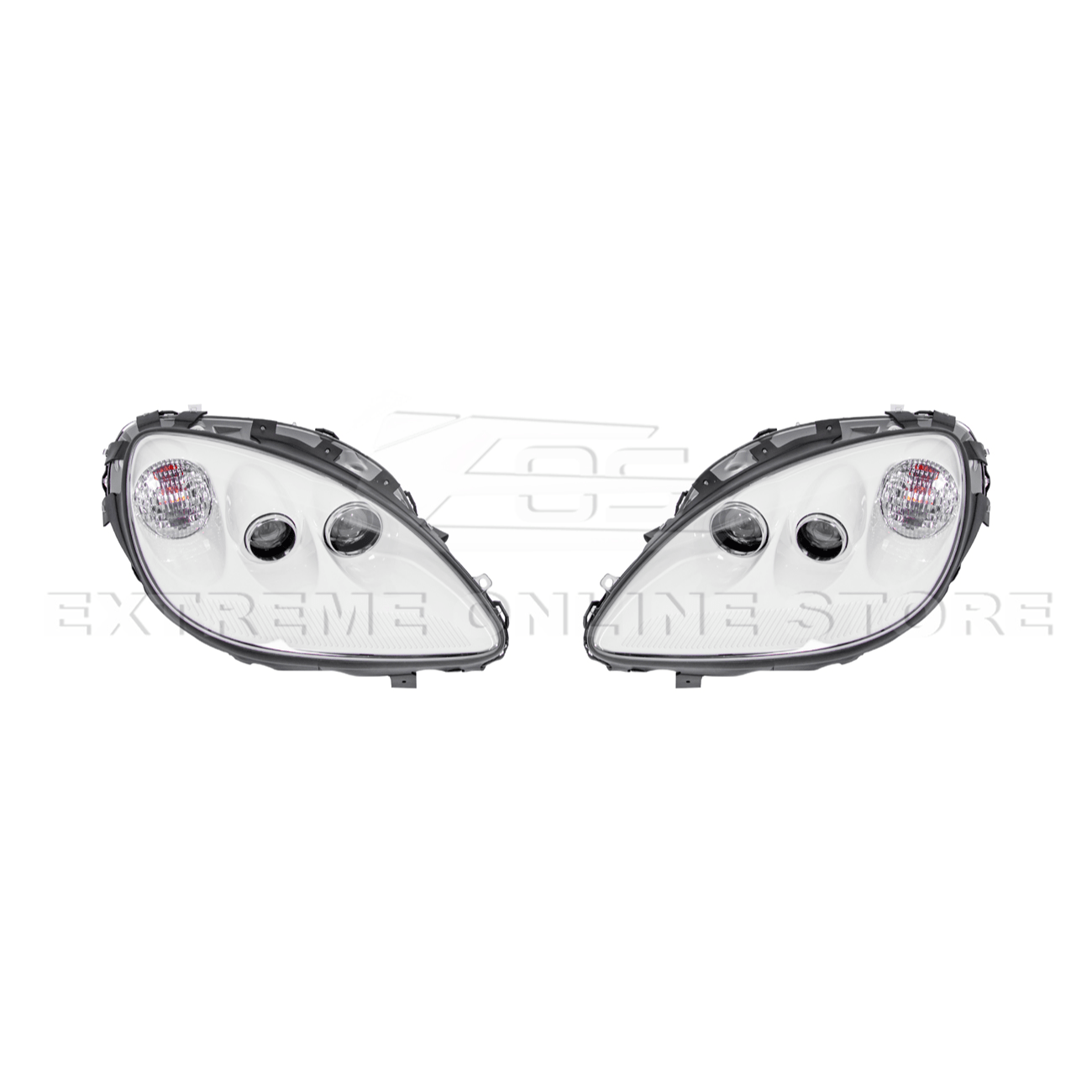 Chevrolet Corvette C6 OEM Style Clear Lens Painted Housing HID Headlights 2005-2013