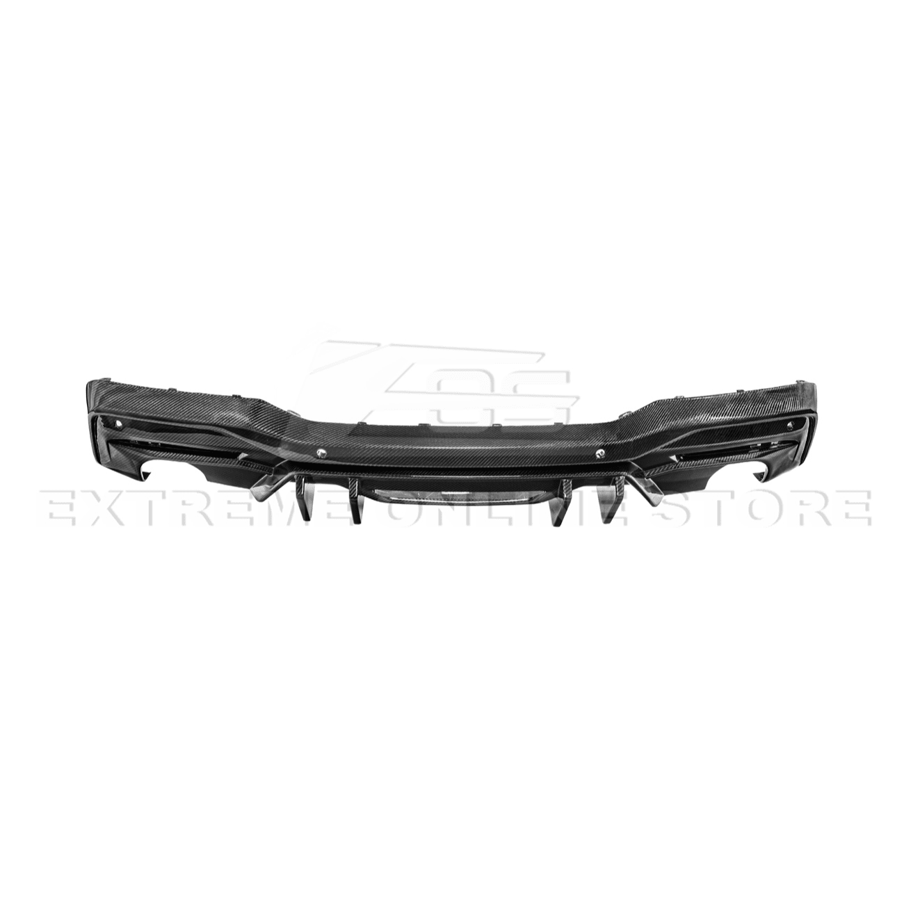 Ford Mustang S650 V2 Carbon Fiber Rear Bumper Dual Tip Diffuser 2024-Up