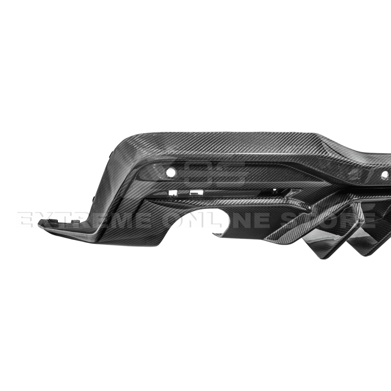Ford Mustang S650 V2 Carbon Fiber Rear Bumper Dual Tip Diffuser 2024-Up