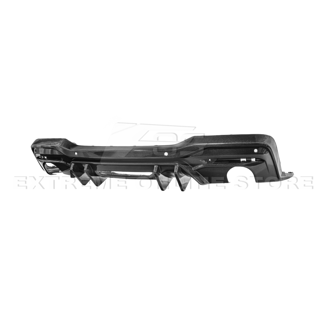 Ford Mustang S650 V2 Carbon Fiber Rear Bumper Dual Tip Diffuser 2024-Up