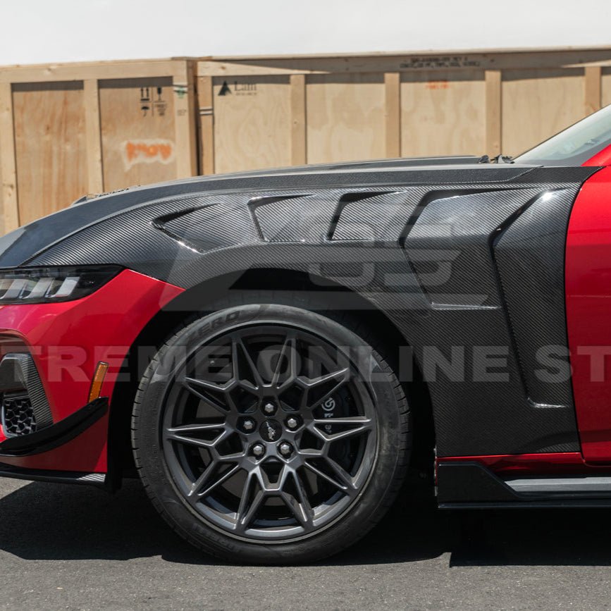 Ford Mustang S650 GTD Style Carbon Fiber Front Side Vented Fenders 2024-Present