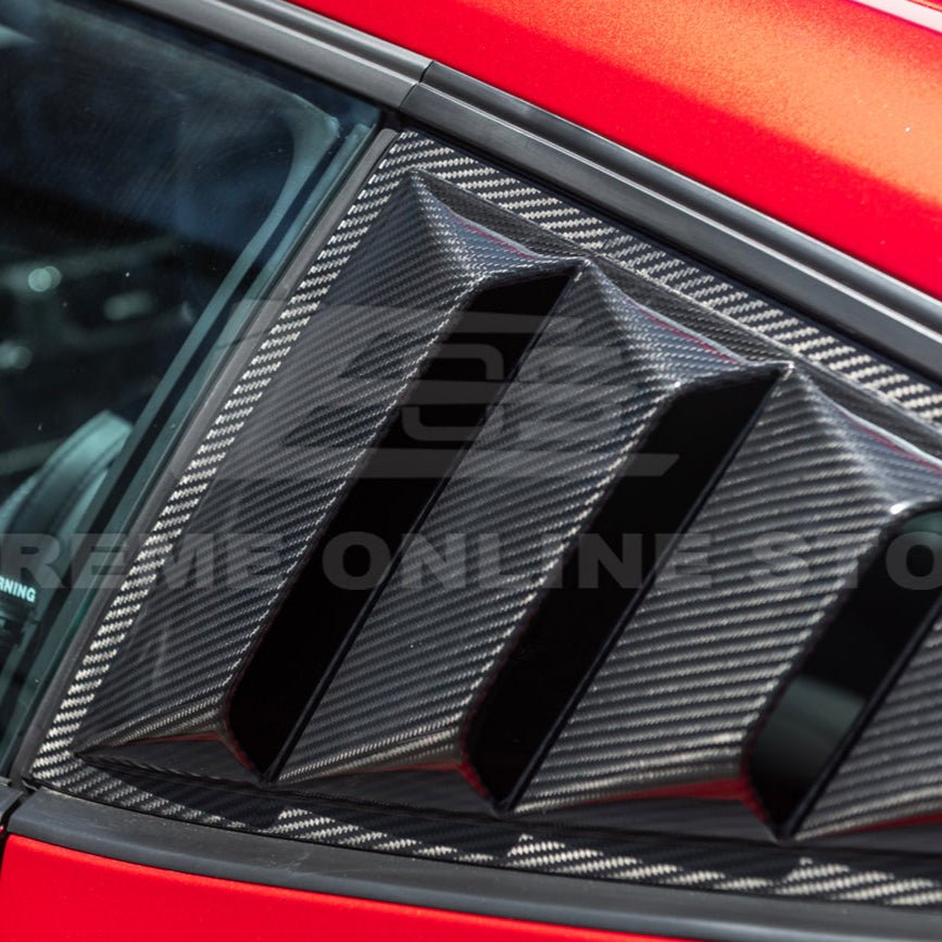 Ford Mustang S650 EOS Carbon Fiber Side Quarter Window Louver Cover 2024-Up