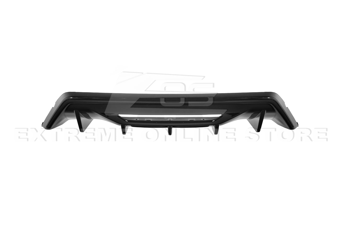 Ford Mustang S650 Performance Style Dry Carbon Fiber Rear Finned Bumper Diffuser 2024-Up