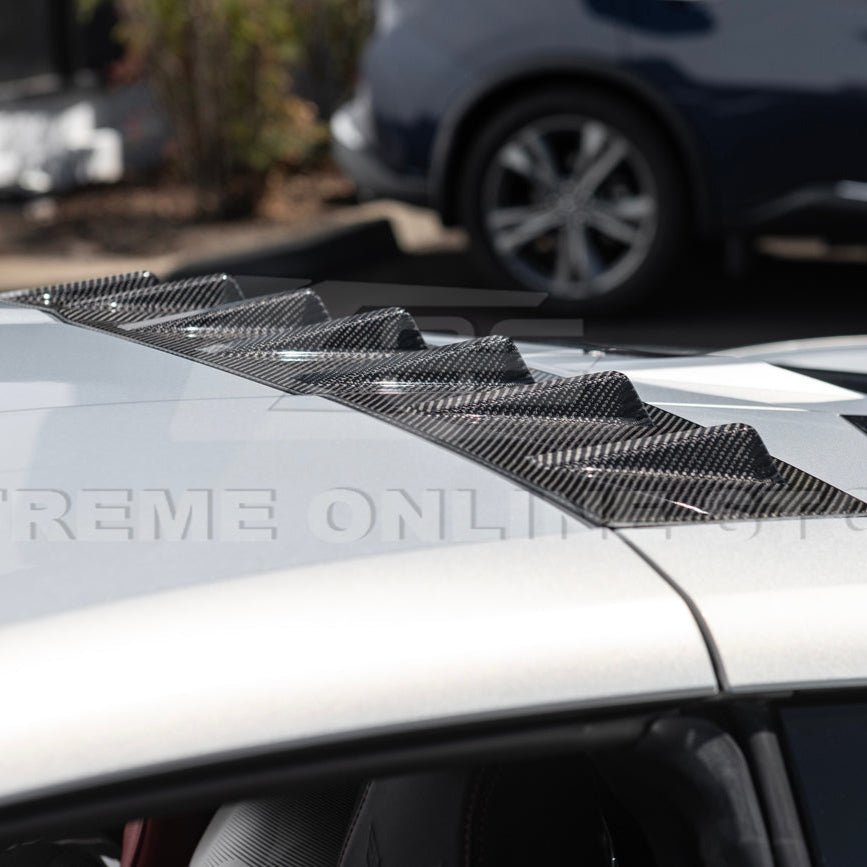 Chevrolet Corvette C8 EOS Style Carbon Fiber Rear Roof Vortex Generator Spoiler 2020-2026