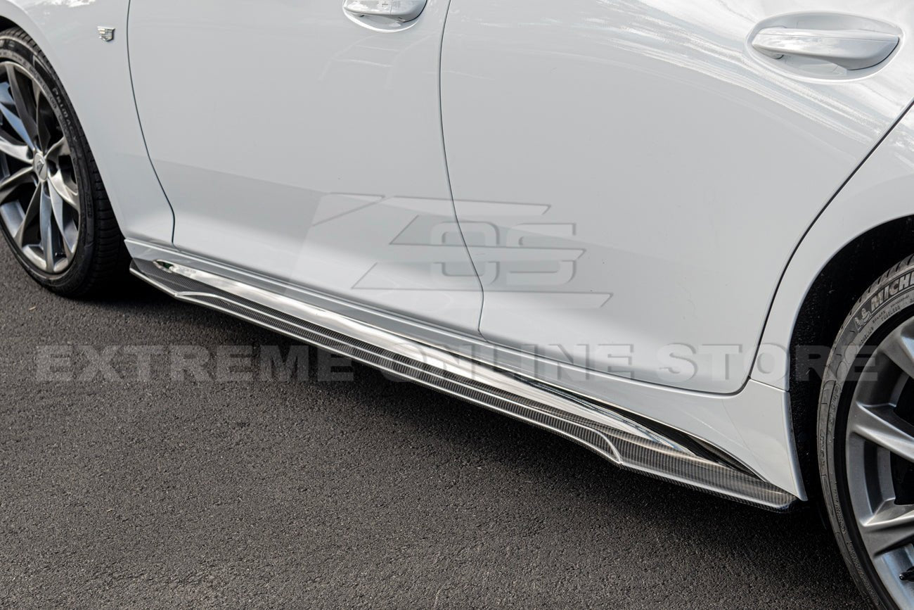 Cadillac CT5 CT5-V Blackwing Style Carbon Fiber Full Aero Kit Front Lip Side Skirts Spoiler 2020-2024