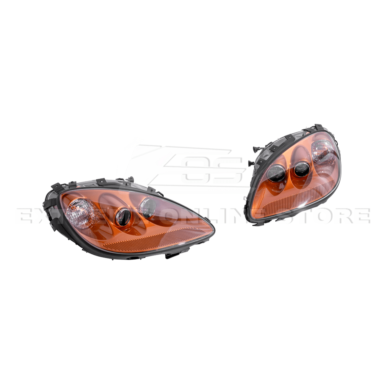Chevrolet Corvette C6 OEM Style Clear Lens Painted Housing HID Headlights 2005-2013
