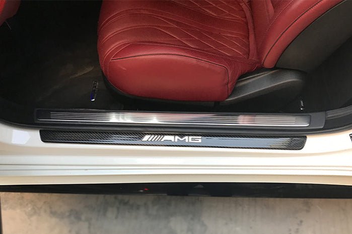 2014 - 2021 Mercedes Benz C217 S63/S65 AMG Coupe Autoclave Carbon Fiber Door Sills Steps Cover