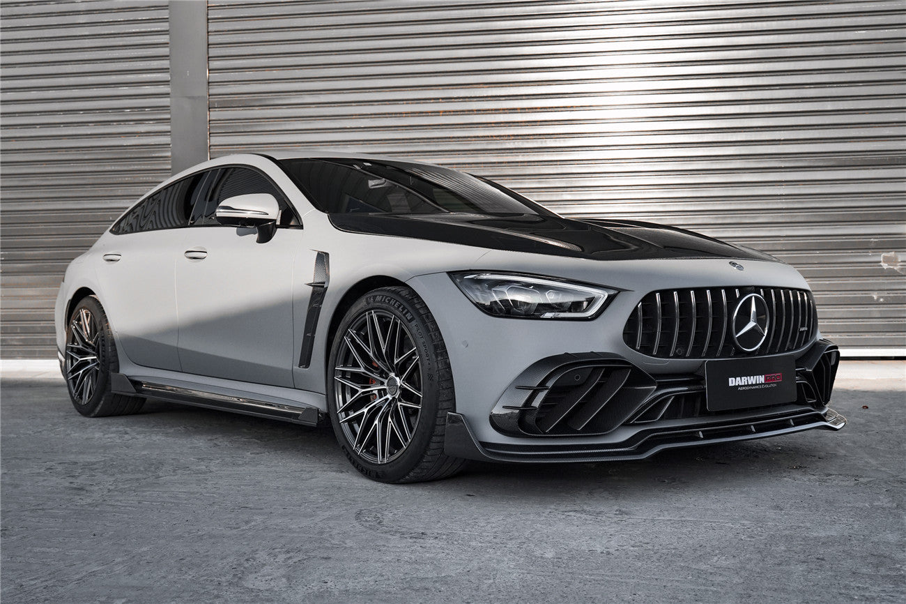 2019 - 2024 Mercedes Benz AMG GT50 GT53 GT43 4Door Coupe X290 IMP Performance Carbon Fiber Front Bumper Lip Splitter
